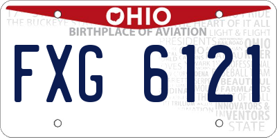 OH license plate FXG6121