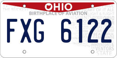OH license plate FXG6122
