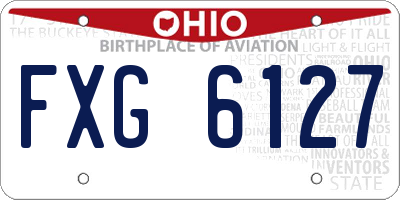 OH license plate FXG6127