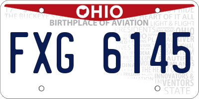 OH license plate FXG6145