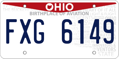OH license plate FXG6149