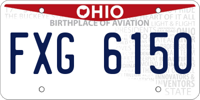 OH license plate FXG6150