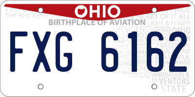 OH license plate FXG6162