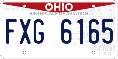 OH license plate FXG6165