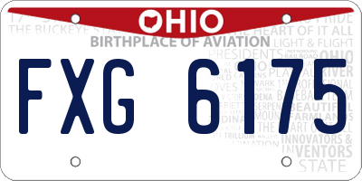 OH license plate FXG6175