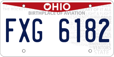 OH license plate FXG6182