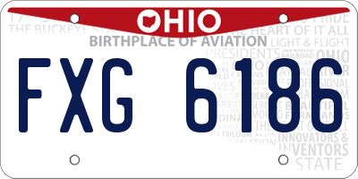 OH license plate FXG6186