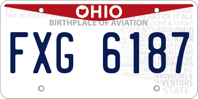 OH license plate FXG6187