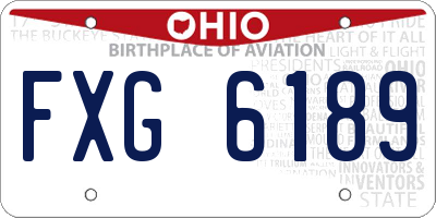 OH license plate FXG6189