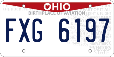 OH license plate FXG6197