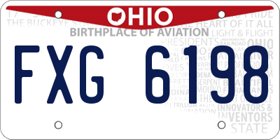 OH license plate FXG6198