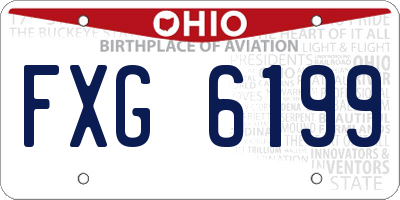 OH license plate FXG6199