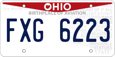OH license plate FXG6223