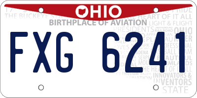 OH license plate FXG6241