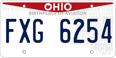 OH license plate FXG6254