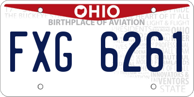 OH license plate FXG6261