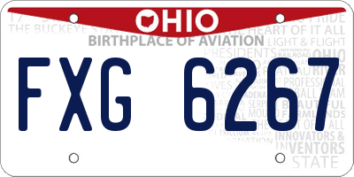 OH license plate FXG6267