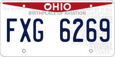 OH license plate FXG6269