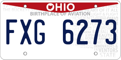 OH license plate FXG6273