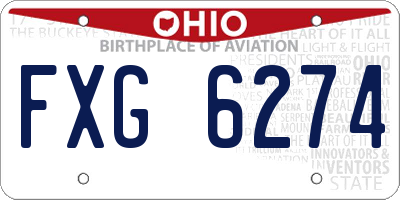 OH license plate FXG6274