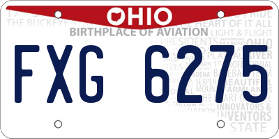 OH license plate FXG6275