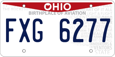 OH license plate FXG6277