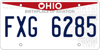 OH license plate FXG6285