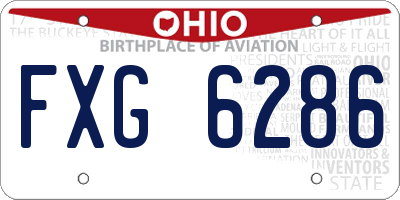 OH license plate FXG6286