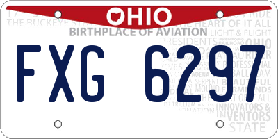 OH license plate FXG6297