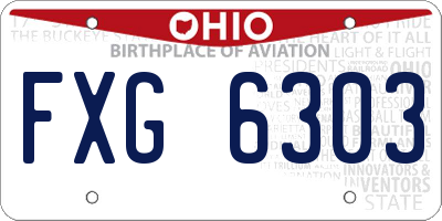 OH license plate FXG6303