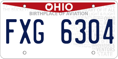 OH license plate FXG6304