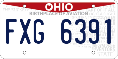 OH license plate FXG6391