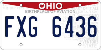 OH license plate FXG6436