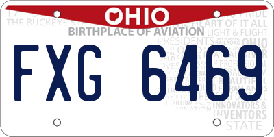 OH license plate FXG6469