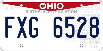 OH license plate FXG6528