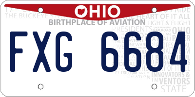 OH license plate FXG6684