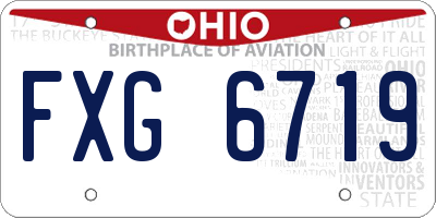 OH license plate FXG6719
