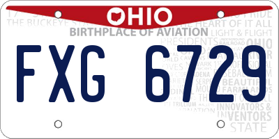 OH license plate FXG6729