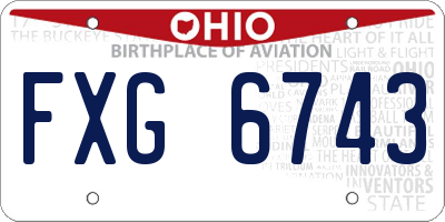 OH license plate FXG6743