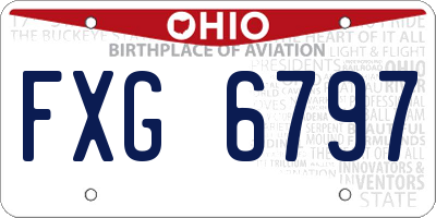 OH license plate FXG6797