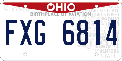 OH license plate FXG6814