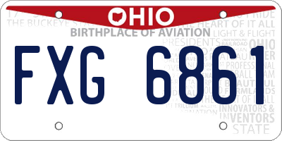 OH license plate FXG6861