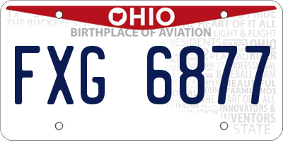 OH license plate FXG6877