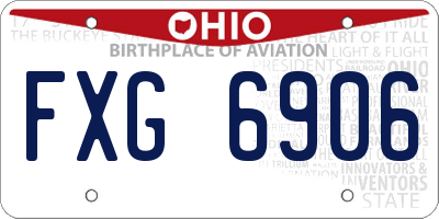 OH license plate FXG6906