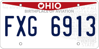 OH license plate FXG6913