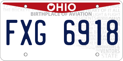 OH license plate FXG6918