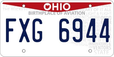 OH license plate FXG6944