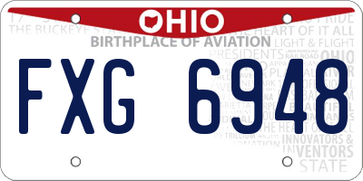OH license plate FXG6948