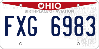 OH license plate FXG6983