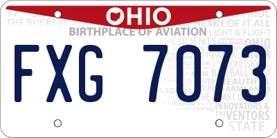 OH license plate FXG7073
